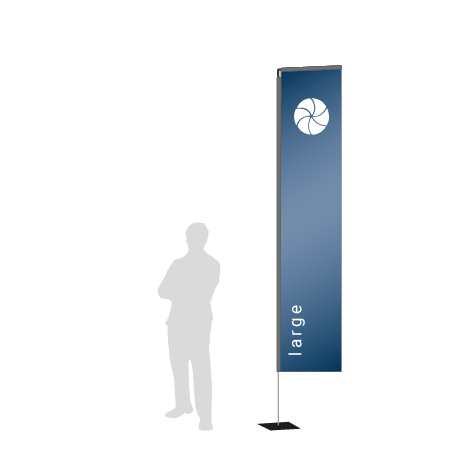 Beachflag Rechteck | Large (400 cm) | einseitig bedruckt