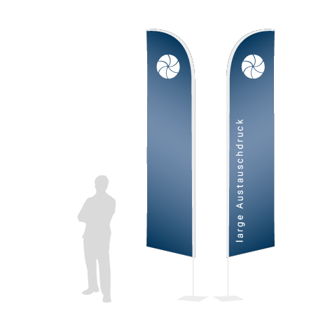 Beachflag Wind Austauschdruck | Large (400 cm) | beidseitig bedruckt