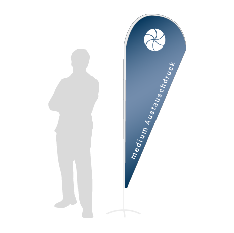 Beachflag Drop Austauschdruck | Medium (280 cm) | einseitig bedruckt