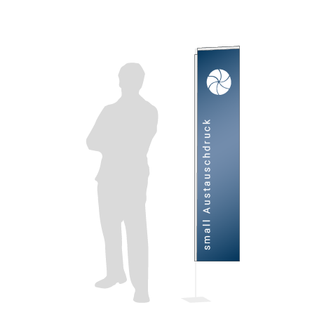 Beachflag Rechteck Austauschdruck | Small (200 cm) | einseitig bedruckt
