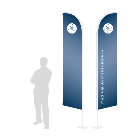 Beachflag Wind Austauschdruck | Medium (320 cm) | beidseitig bedruckt