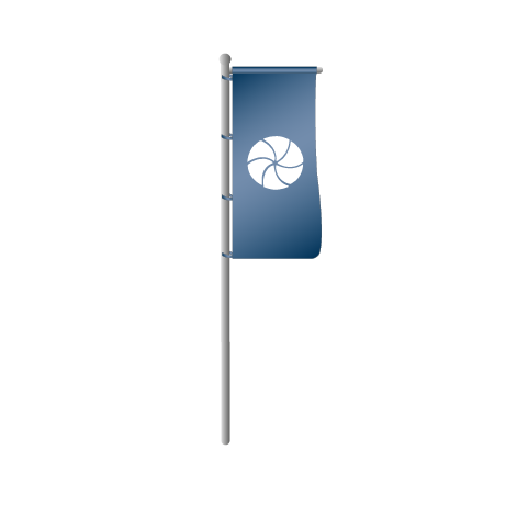 Hissflaggen mit Ausleger | B 120 cm x H 400 cm | einseitig bedruckt