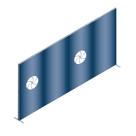 FASTFRAME™ gerade Wand | 4 Module | mit Druck