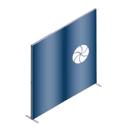 FASTFRAME™ gerade Wand | 2 Module | mit Druck