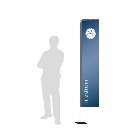 Beachflag Rechteck | Medium (300 cm) | einseitig bedruckt