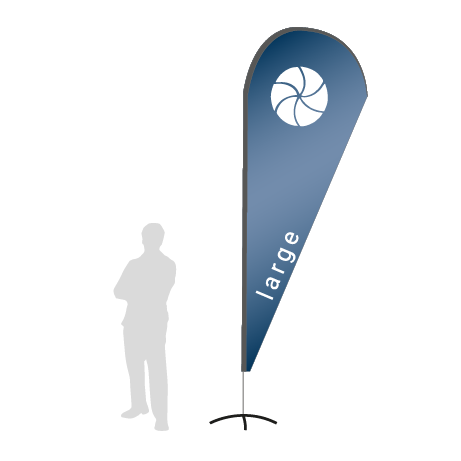 Beachflag Drop | Large (350 cm) | einseitig bedruckt
