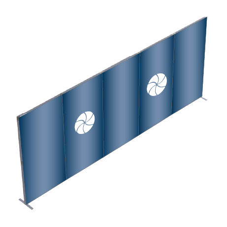 FASTFRAME™ gerade Wand | 5 Module | mit Druck