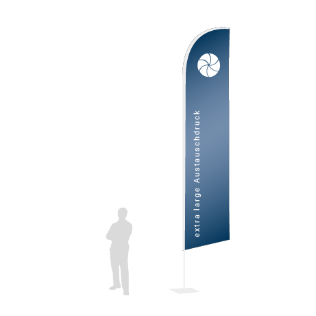 Beachflag Wind Austauschdruck | Extra Large (490 cm) | einseitig bedruckt