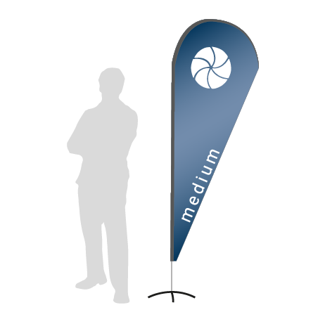 Beachflag Drop | Medium (280 cm) | einseitig bedruckt