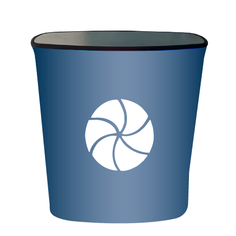 Messetheke ZIPP LED | B 56,5 cm x H 102 cm x T 39,7 cm | bedruckt