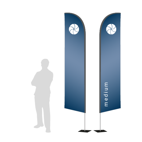 Beachflag Wind | Medium (320 cm) | beidseitig bedruckt