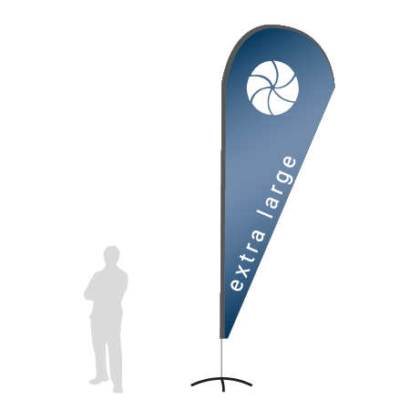 Beachflag Drop | Extra Large (460 cm) | einseitig bedruckt